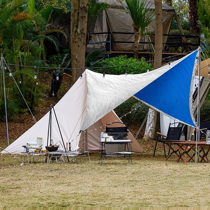 TICONN Heavy Duty Tarp Cover, Extra Thick Tarps Waterproof Tear and Rip Proof UV Resistant Tarpaulin with Reinforced Grommets and Edges (5.5 Mil, 12'x16')