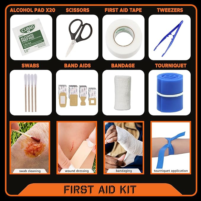 48 Hour Survival Kit - 228 Pieces Survival Gear and Supplies, 45L Go Bag Emergency Backpack, First Aid, Water Filter, Food, Tools, Tent, Camping Essentials, Emergency Preparedness - The Solo