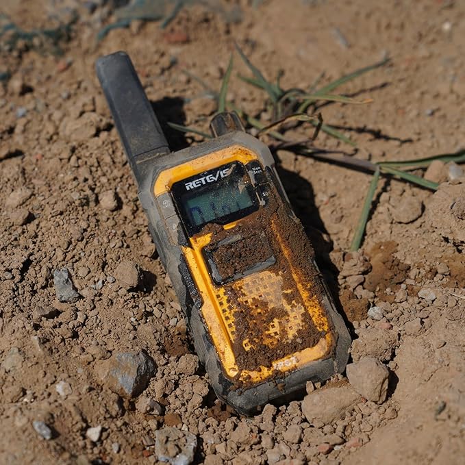 Retevis RB48 2 Way Radio Long Range, IP67 Waterproof Walkie Talkies Adults, Drop-Proof, 2000mAh, Emergency, Heavy Duty Two Way Radios, for Job Site Construction Warehouse(6 Pack)