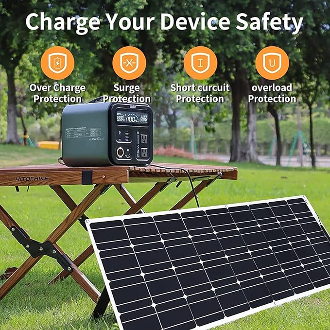 800 Watt Flexible Solar Panel for RV, 2 × 400 Watt 12 Volt Solar Power Panel Kit with 40A Solar Charge Controller & Inverter Monocrystalline Solar Panels for Camping Off Grid Battery Charging Boat