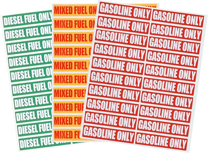 20PCS Diesel Fuel Only Decal Sticker Vinyl Labels for Fuel Caps Trucks Equipment Small Size Durable Weather Resistant 0.75 Inch x 3.25 Inch