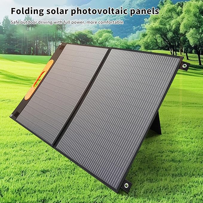 100W High Efficiency Solars Panel Foldable for Outdoor Camping Emergencies Charging with Waterproofed Light Weight Foldable Solars Panel