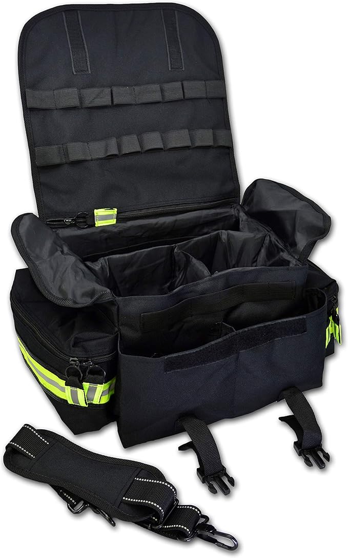 Lightning X Products Small EMT Medic First Responder Trauma EMS Jump Bag With Dividers - Stealth Black
