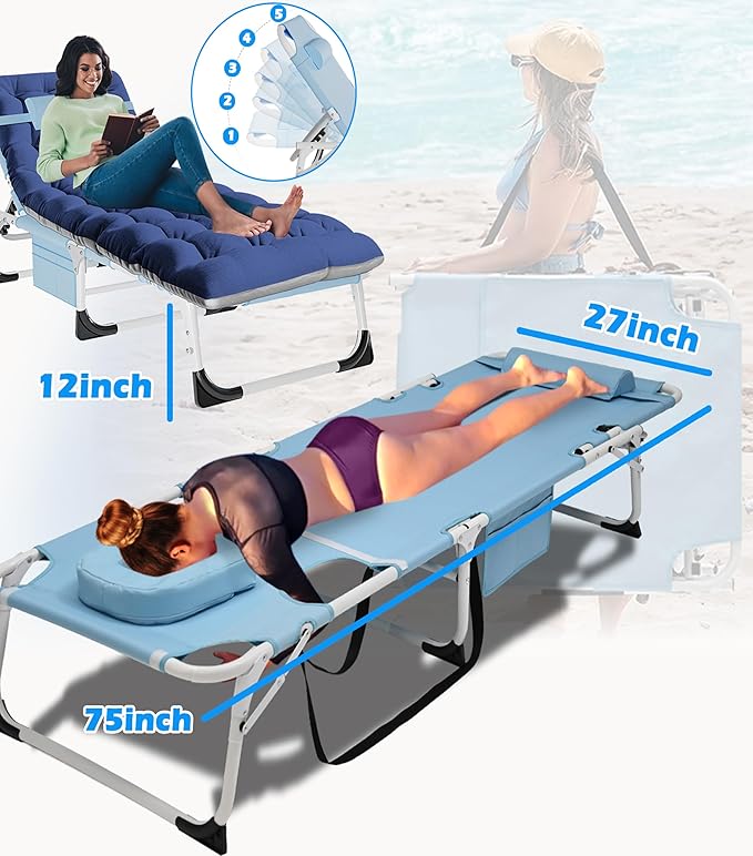 ABORON Heavy-Duty Folding Guest Bed for Adults, 500lb Capacity, Portable Extra Cot with 1204D Double Layer, Ideal for Indoor Guest Stays & Temporary Home Use