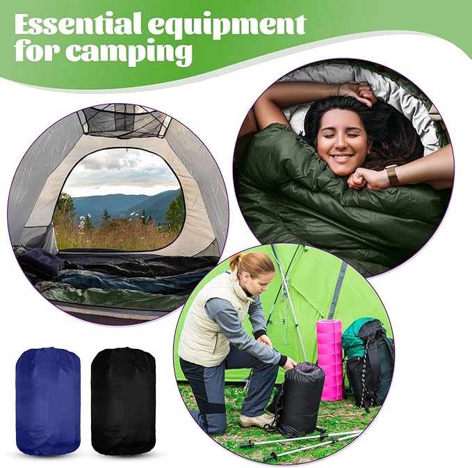 Macarrie 6 Pack Bulk Sleeping Bags for Homeless Donation, 0 Degree Waterproof Sleeping Bags with Compression Sack for Adults Winter Cold Weather Care Camping Hiking Emergency