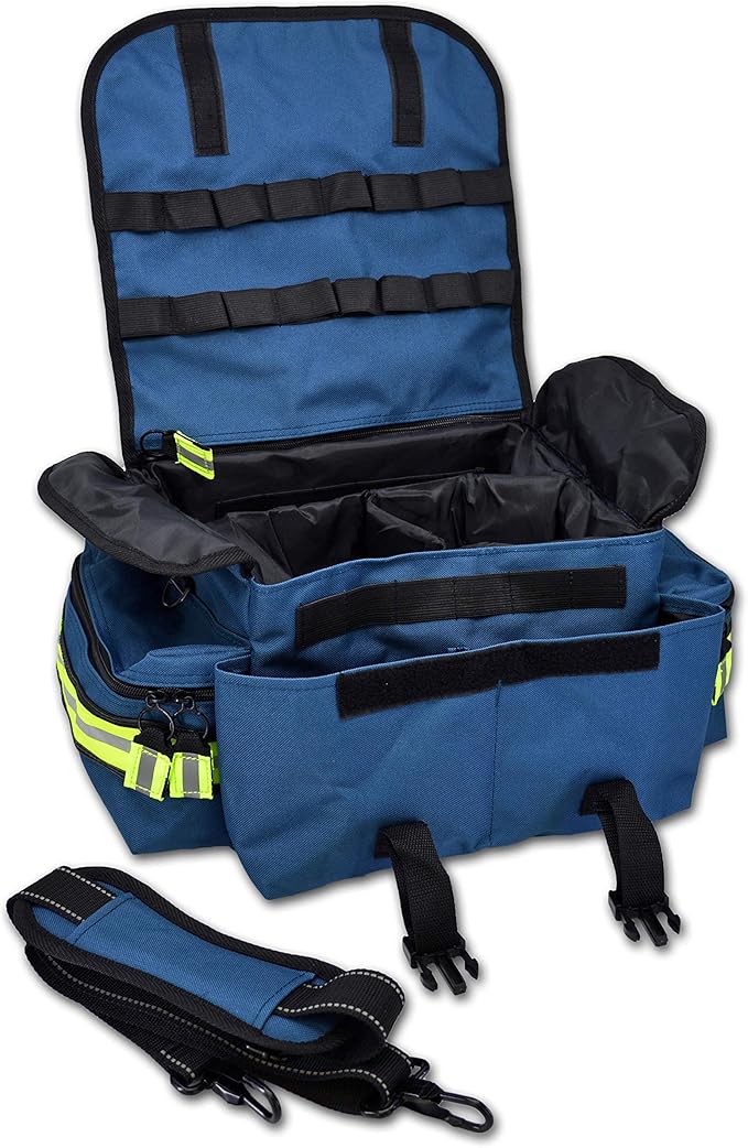 Lightning X Products Small EMT Medic First Responder Trauma EMS Jump Bag with Dividers - Navy Blue