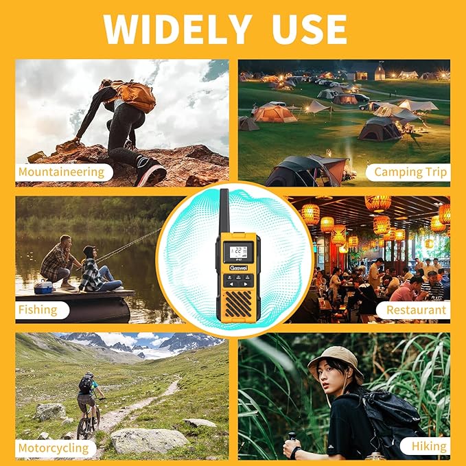 G1pro Profressional Walkie Talkies for Adults, Rechargeable Two Way Radios Long Range, 2 Way Emergency Radio, Waterproof, Shock Resistant (6 Pack)
