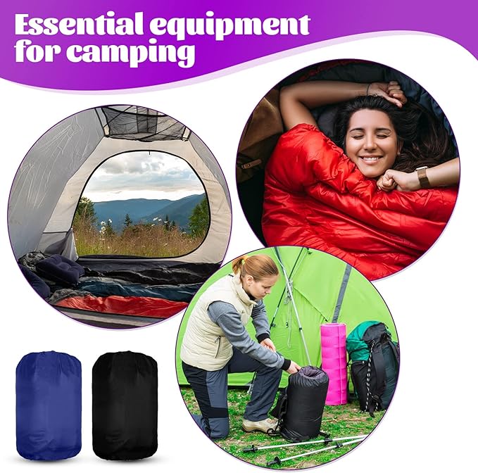 Macarrie 6 Pack Bulk Sleeping Bags for Homeless Donation, 0 Degree Waterproof Sleeping Bags with Compression Sack for Adults Winter Cold Weather Care Camping Hiking Emergency