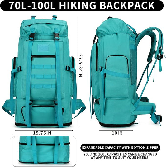 Hiking Backpack for Men 70L/100L Camping Backpack Military Rucksack Molle 3 Days Assault Pack for Climbing