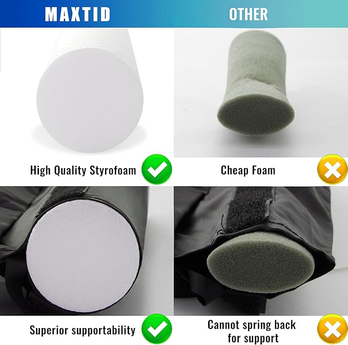 MAXTID Large Door Draft Stopper 30 Inch for Small Size Bedroom Door Fits 0.5 to 1.7" Gaps White Under Door Draft Blocker Noise Doors Seal Filler Gap Draft Guard for Bottom of Doors