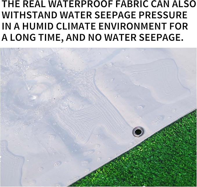 TARPAL 12'x16' White Tarp Waterproof 7.5 mil Medium Duty All Purpose Poly Tarps Cover Waterproof,Snow Proof UV Protection,Rip and Tear Proof,Poly Tarpaulin
