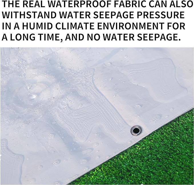 TARPAL Tarp 6'x 8' White Tarp Waterproof 7.5 mil(2-Pack) Medium Duty All Purpose Poly Tarps Cover Waterproof,Snow Proof UV Protection,Rip and Tear Proof,Poly Tarpaulin