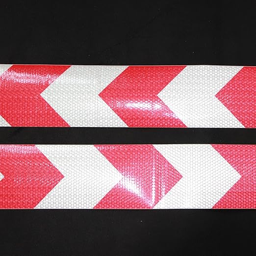Reflective Tape Red White 4 Inch x 168 Feet, Outdoor Waterproof High Visibility Adhesive Stickers, High Intensity Safety Strips
