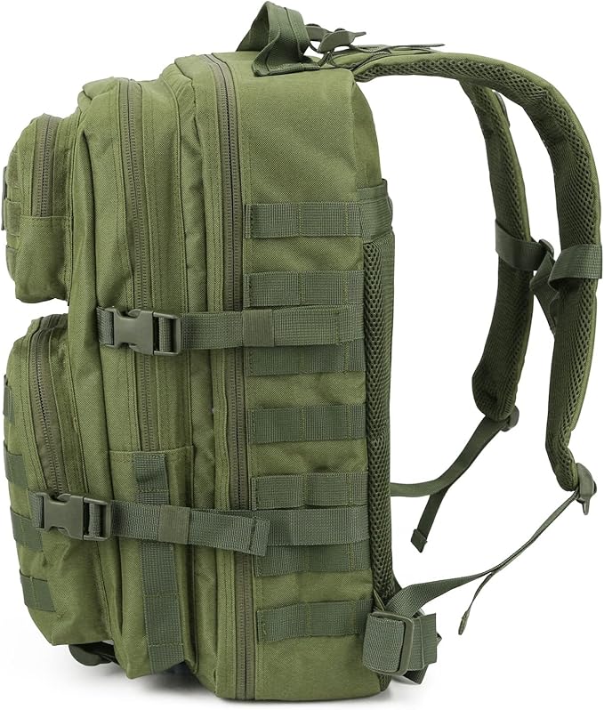 REEBOW GEAR Military Tactical Backpack Large Army 3 Day Assault Pack Molle Bag Army Green