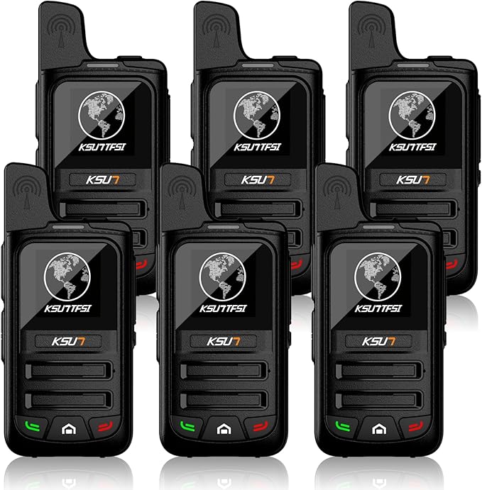 Lifetime Free Global Rapid Walkie Talkies Unlimited Range Nationwide PTT 4G LTE PoC Long Range Two Way Radios Long Distance 5000 Miles Professional for Family,Outdoor,Logistics (6 Pack with SIM)
