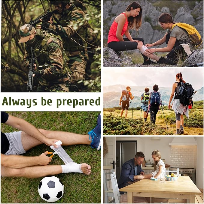 170 PCS Survival Kits, Survival First Aid Kit with Essential Survival Gear Emergency Medical Supplies for Hiking Camping Backpacking Outdoor Adventure, Gifts for Him Dad Men Christmas