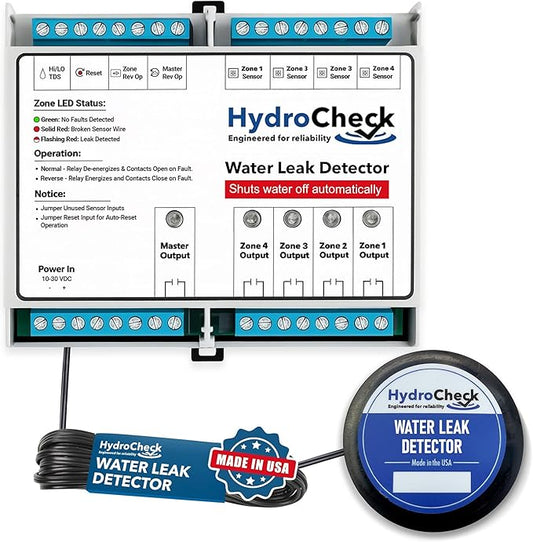 Automatic Water Shut Off System - Smart Leak Detection Device - Commercial Moisture Sensor Alarm - High Amp Load for Buildings & Office Space (Wiring Sold Separately)