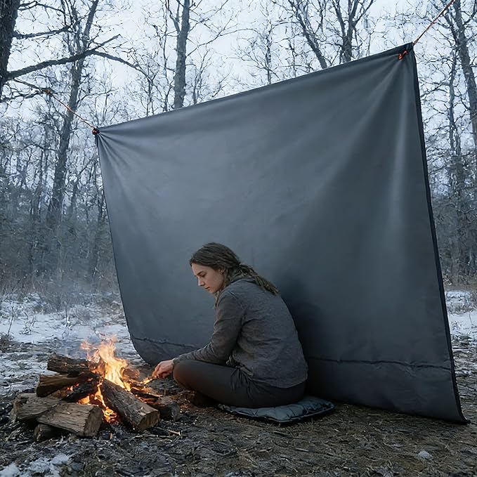 REDCAMP Waterproof Camping Tent Tarp - 83" x83'', 4 in 1 Multifunctional Tent Footprint for Camping, Hiking and Survival Gear, Lightweight and Compact