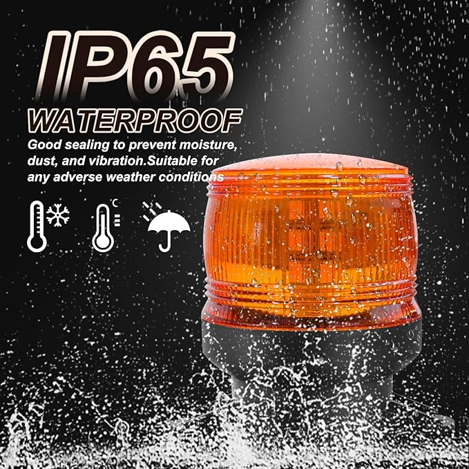 2PCS LED Warning Beacon Lights, 30 LED Amber Mini Flashing Strobe Lights, Emergency Caution Safety Warning Lights for Trucks, Vehicles, Forklift, Postal Car, Tractor, Golf Carts, ATV, Tow, UTV