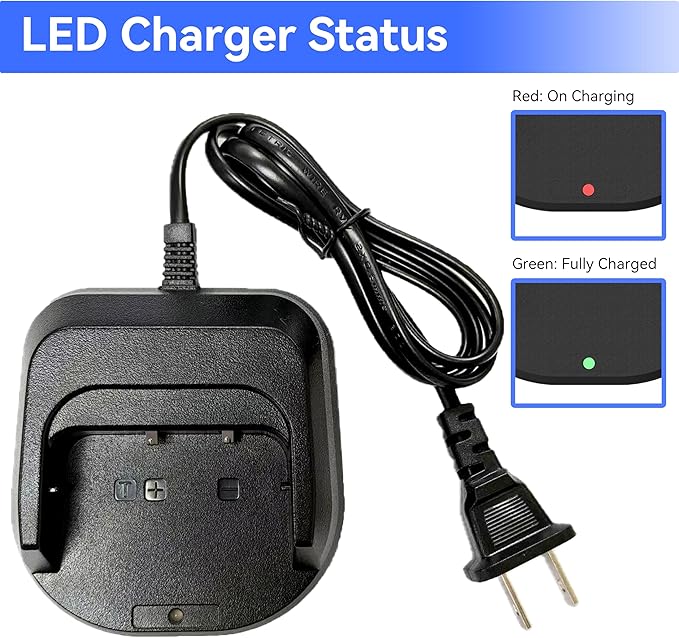 SAMCOM FPCN10A Charging Base, Compatible with FPCN10A FPCN10A-RPO FPCN20A Walkie-Talkie and Separate 3000mAh Battery, Desktop Charger, U.S. Plugs, Indicator Light,1 Pcs (Radios Not Include)