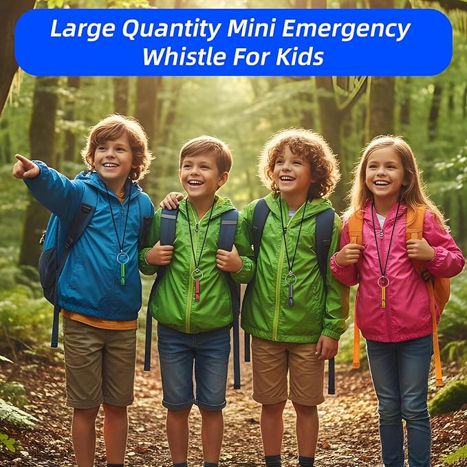 TIESOME 35 Pcs Whistle Keychain, Aluminum Extra Loud Emergency Safety Whistles with Key Ring, Survival Whistle for Camping, Hiking, Boating, Hunting, Outdoor Protection