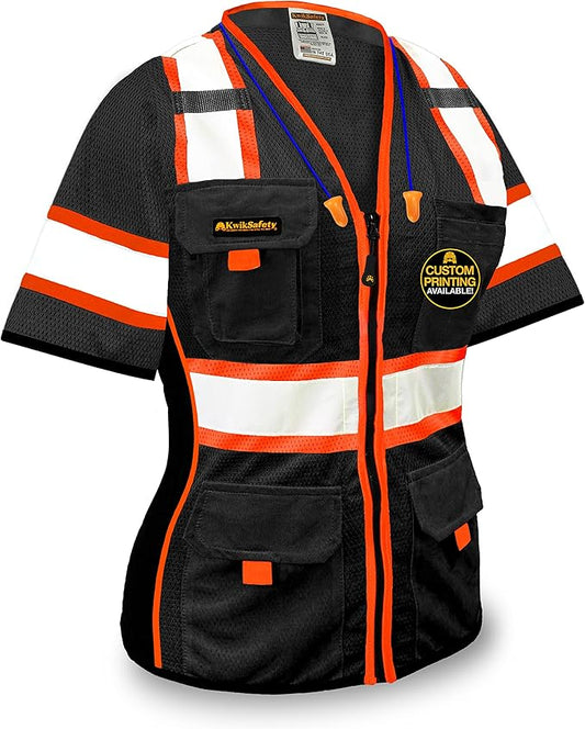 KwikSafety - Charlotte, NC - Men's & Women's Class 3 Safety Vest PPE Hi Vis Reflective ANSI OSHA