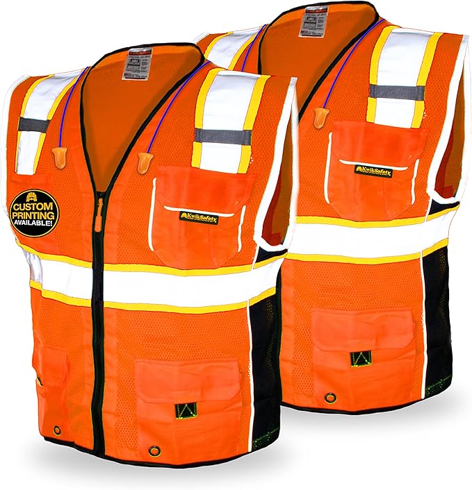 KwikSafety - Charlotte, NC - CLASSIC & SUPREME Safety Vest [Jumbo Pocket] Class 2 Work PPE ANSI Tested OSHA Compliant