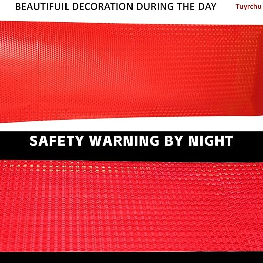 Red Reflective Tape Outdoor Waterproof 12 inch, High Visibility Warning Industrial Marking Tape, Safety Stickers (11 feet)