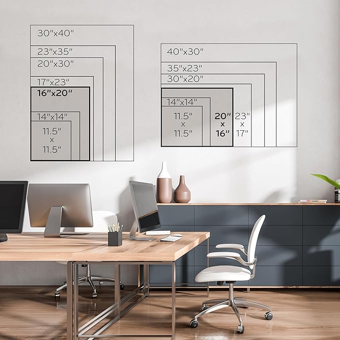 U Brands Magnetic Dry Erase Calendar White Board, 16" x 20", Gold Aluminum Frame, Includes Magnet and Marker