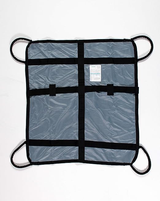 Patient Aid Portable Stretcher and Gurney with 4 Padded Lifting Straps, 35" x 39" Emergency Lift Transfer Sheet with 600 lbs Weight Capacity, Gurney Stretcher for Lifting Persons, Pets, and More