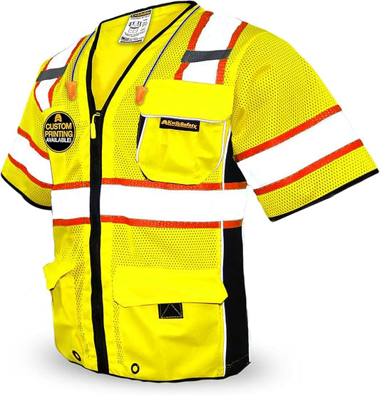 KwikSafety - Charlotte, NC - Men's & Women's Class 3 Safety Vest PPE Hi Vis Reflective ANSI OSHA