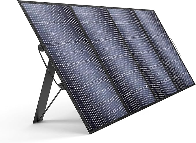 400 Watt Portable Solar Panel 18V, Foldable Solar Panel Design (27.5lbs), 23.4% High-Efficiency Monocrystalline for Portable Power Station, Foldable & Durable, for RV, Camping, Home Backup