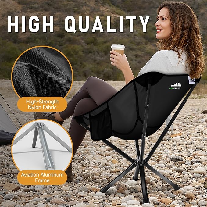 Ultra-Lightweight Backpacking Chair — Compact Folding Design, Quick-Deploy Telescopic Frame, Stable Aluminum Construction, Portable Camp Chair for Hiking, Travel & Backpacking
