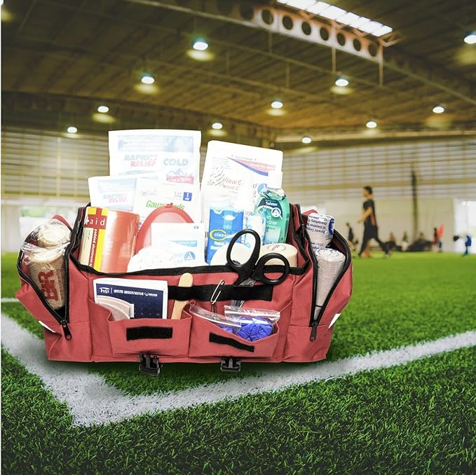 MFASCO Indoor Sports First Aid Kit - Complete Emergency Medical Supplies for Indoor Sports and Recreation - Athlete Health, Injury Response Equipment for Coaches, Players, and Teams