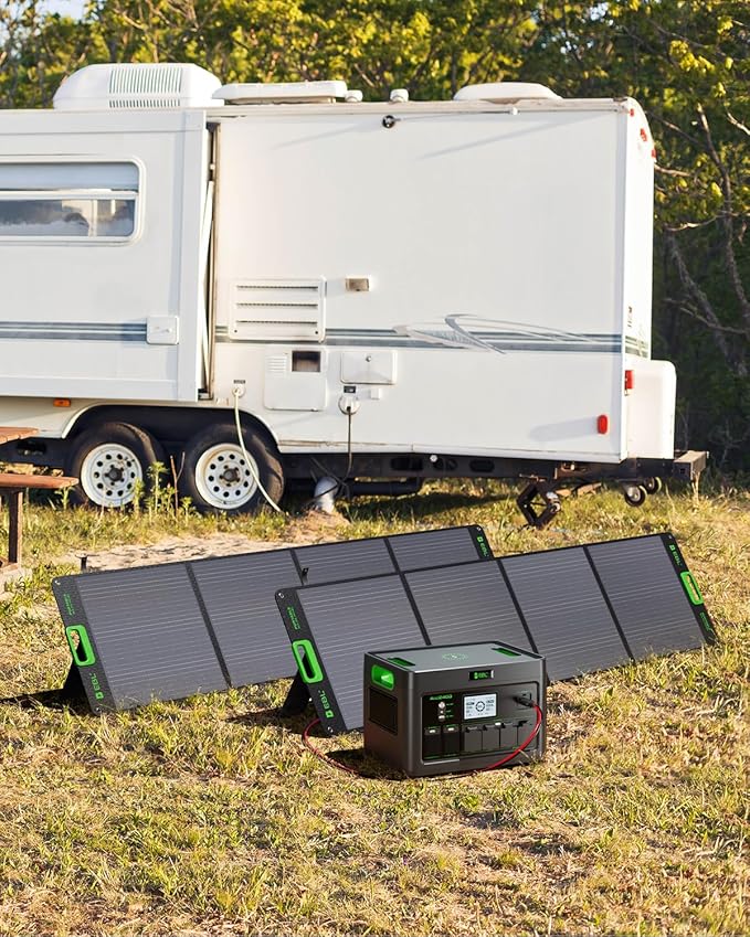 2400W Portable Power Station EBL, 1843Wh LiFePO4 Solar Generator with 4 AC Outlets, Fast AC Charging, 100W USB-C PD Output, 11 Ports for Home Backup, RV Camping & Emergency Power Outages (Peak 4800W)
