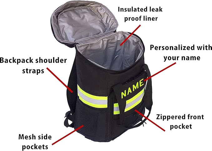 Firefighter Backpack Cooler (Black)