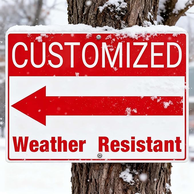 Custom Metal Sign, 22x16 Inches Reflective Option, .040 Aluminum, UV Protected, Waterproof, Easy to Mount