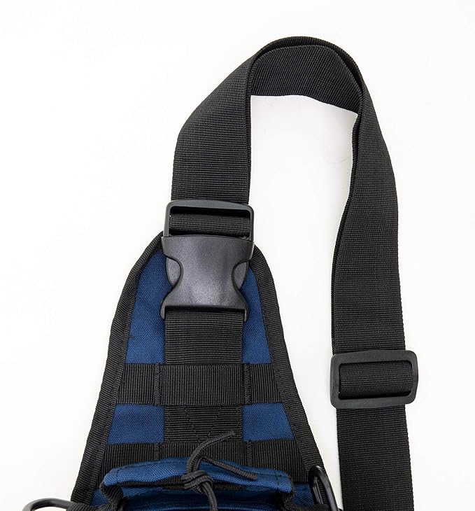 LINE2design First Aid Sling Backpack - Lightweight Sling Backpack Tactical Shoulder EDC Bag - EMS Equipment Emergency Medical Supplies Shoulder Molle Bag - Perfect for Camping Hiking Trekking - Navy