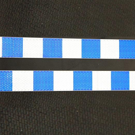 Reflective Tape Blue White 2 Inch x 168 Feet, Outdoor Waterproof Warning Reflector, Night Safety Stickers for Car Bicycles