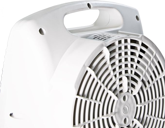 Comfort Zone CZ35E 1,500-Watt Fan-Forced Electric Portable Heater with Adjustable Thermostat, Built-in Overheat Sensor, Safety Tip-Over Switch, and Heat Resistant Housing, White