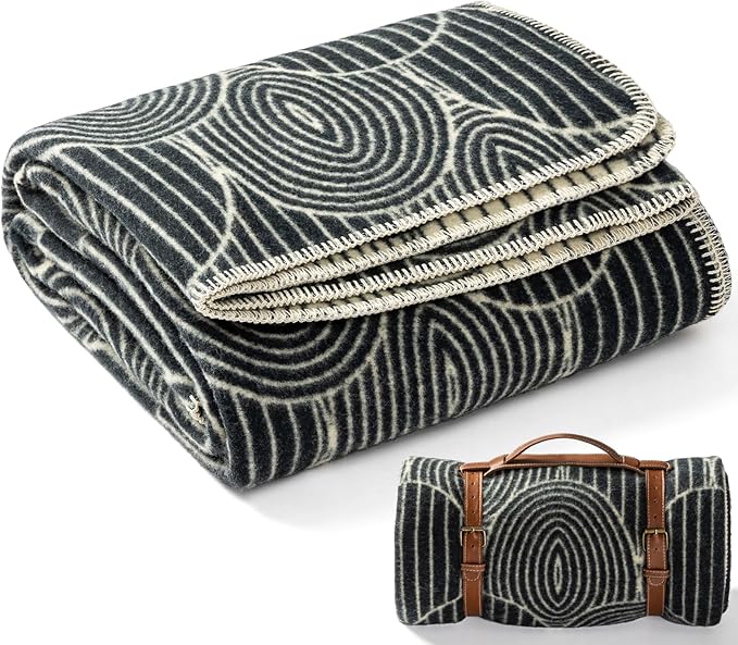 100% Wool Blanket, 62" x 86", Warm, Thick, Washable, Military Wool Blanket, Great for Camping, Outdoors, Sporting Events, Survival Kits Scale