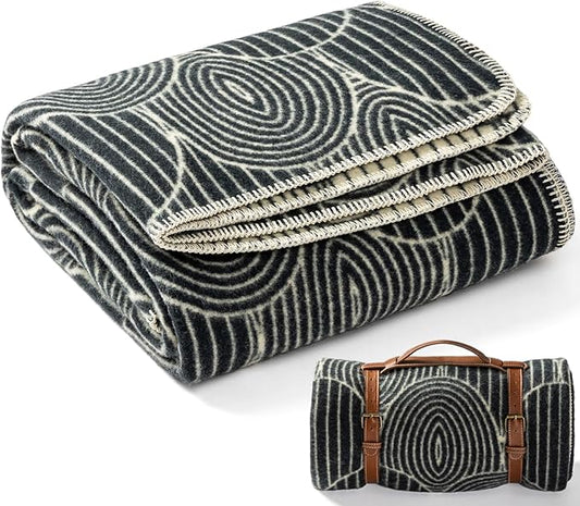 100% Wool Blanket, 62" x 86", Warm, Thick, Washable, Military Wool Blanket, Great for Camping, Outdoors, Sporting Events, Survival Kits Scale