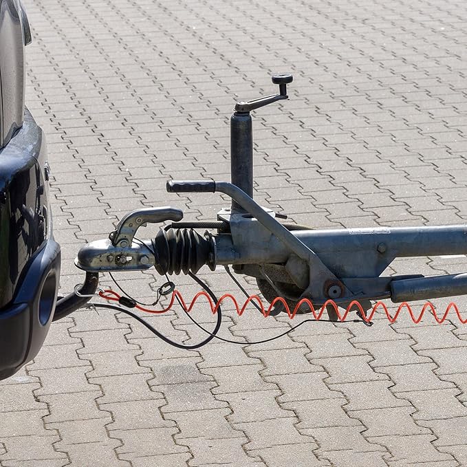 Trailer Breakaway Switch, 4ft Breakaway Coiled Cable with Electric Brake or RV Towing Trailer