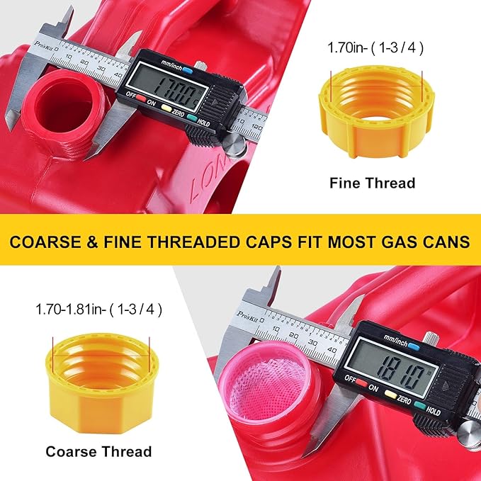 Gas Can Spout Replacement, Gas Can Nozzle Replacement (3 Kits-Yellow). for 1/2/5/10 gallon gas cans. Upgraded replacement gas can spout with flexible nozzle, vent cap, thick rubber pad, spout cover