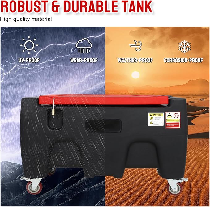 Portable Diesel Tank,40Gallon Portable Fuel Tank with 12V Electric Transfer Pump & 10GPM Flow Rate,Auto Fueling Nozzle,PE Diesel Transfer Tank with Filter for Easy Gasoline Diesel Transportation