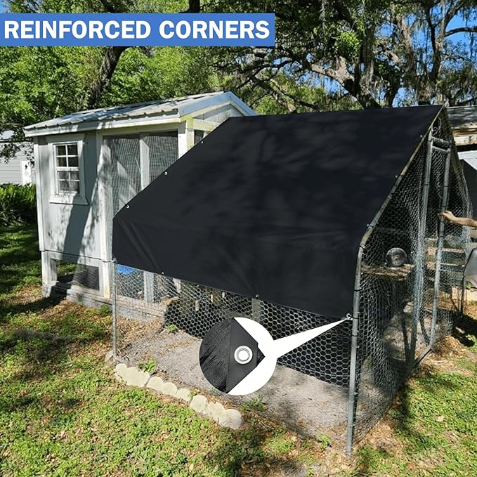 12x20FT Tarps Heavy Duty Waterproof, Large Heavy Duty Tarps with Grommets Reinforced Edges,UV Resistant,Tear&Fade Resistant, 16 Mil Black Covers for Camping Patio Roof Boat Outdoor