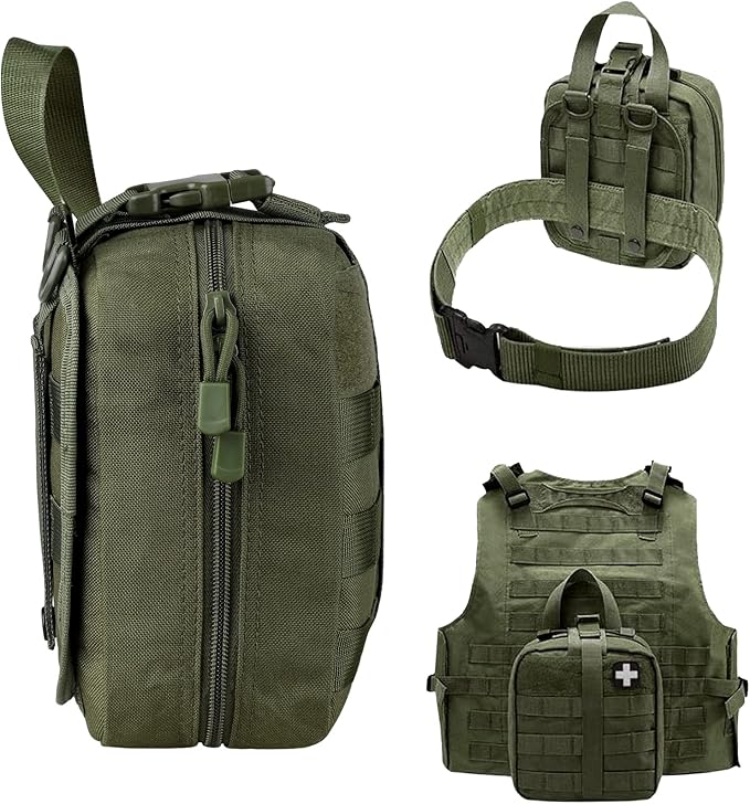 LIVANS 1000D First Aid Bag Empty Medical Ifak Pouch Molle EMT Pouches Rip-Away Tactical Military Trauma Emergency Medic Bag