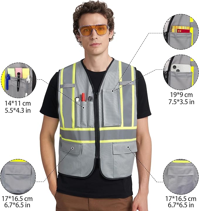 A-KSAFETY Custom High Visibility Reflective Safety Vest with logo