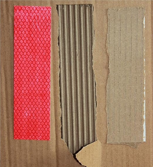 Red Reflective Stickers 1 inch X 6 inch, Outdoor Waterproof High Visibility Warning Safety Adhesive Reflector Tape (60 Pcs)