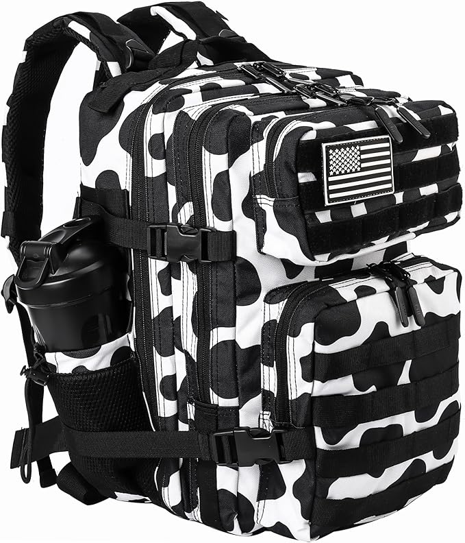 LHI Tactical Military Backpack for Men and Women 25L/35L Army Assault Pack Bag Small Rucksack with Bottle Holder